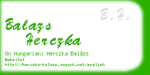 balazs herczka business card
